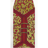 Decorative envelope with red and gold pattern on a white background