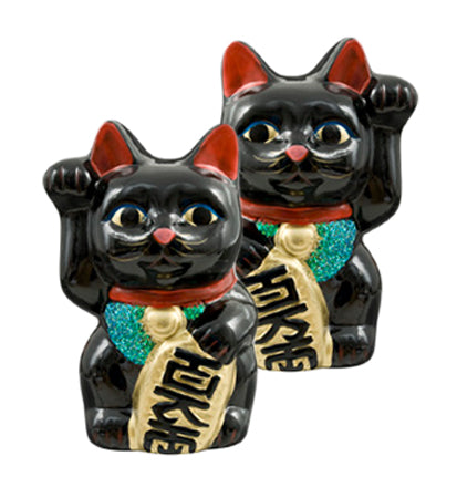 Black Lucky Cat (Maneki-Neko Welcoming Cat)