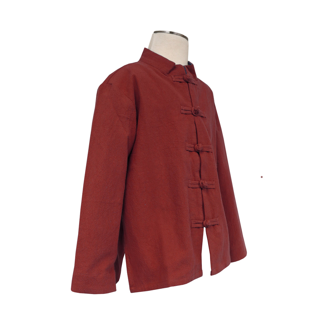 Linen Tang Jacket - Burgundy