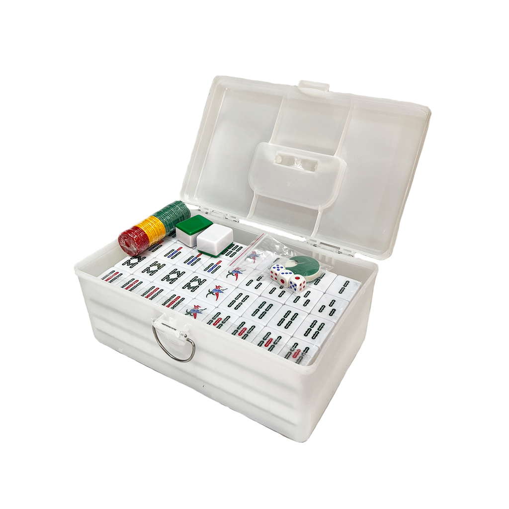 Mahjong Set in White Case