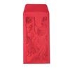 Red envelope with intricate black patterns on a white background
