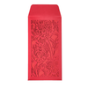 Red envelope with floral patterns on a white background
