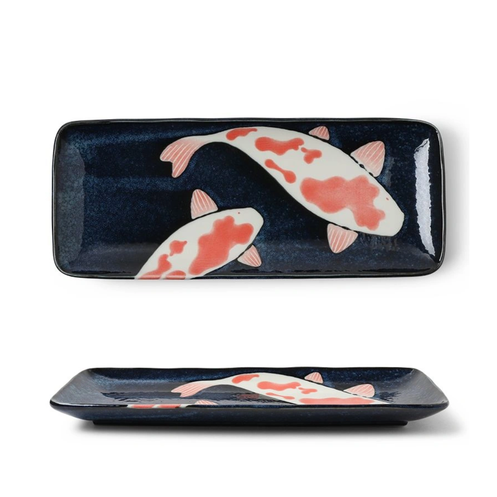 Namako Koi Rectangle Plate - 11.5 in