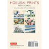 Packaging of Hokusai prints note cards with illustrations on a beige background