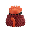 Eustass Kid figurine with red hair and fur, wearing goggles and a red outfit on a white background - back view