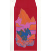 Red envelope with colorful mountain and animal design on a white background