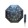 Pearl River Mart Navy Blue Umbrella with Gold Double Fish Design