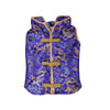 Blue brocade dog vest