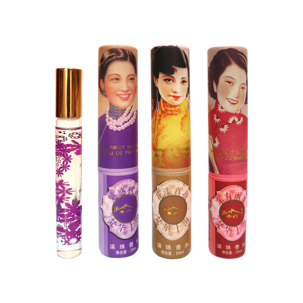 Three soapmeet perfumes: Miss Chance, J'adore Ripples, and Hugo Orient containers. Next to one Miss Chance perfume bottle