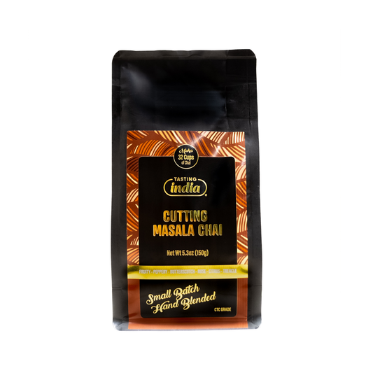 Tasting India Cutting Masala Chai packaging on a white background