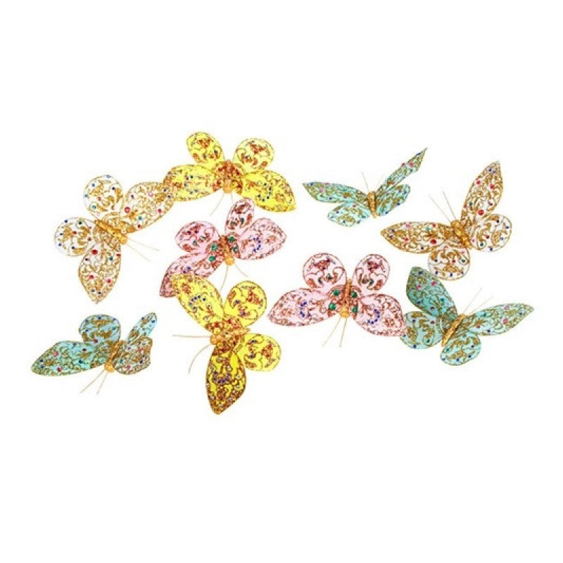 Pastel Butterfly Garland Glitter