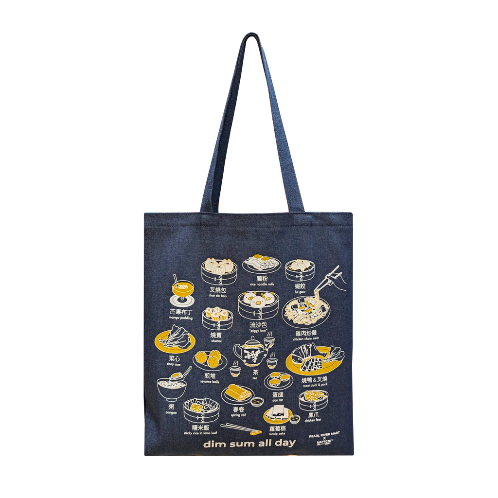 Pearl River Mart x Maptote Dim Sum All Day Denim Tote Bag