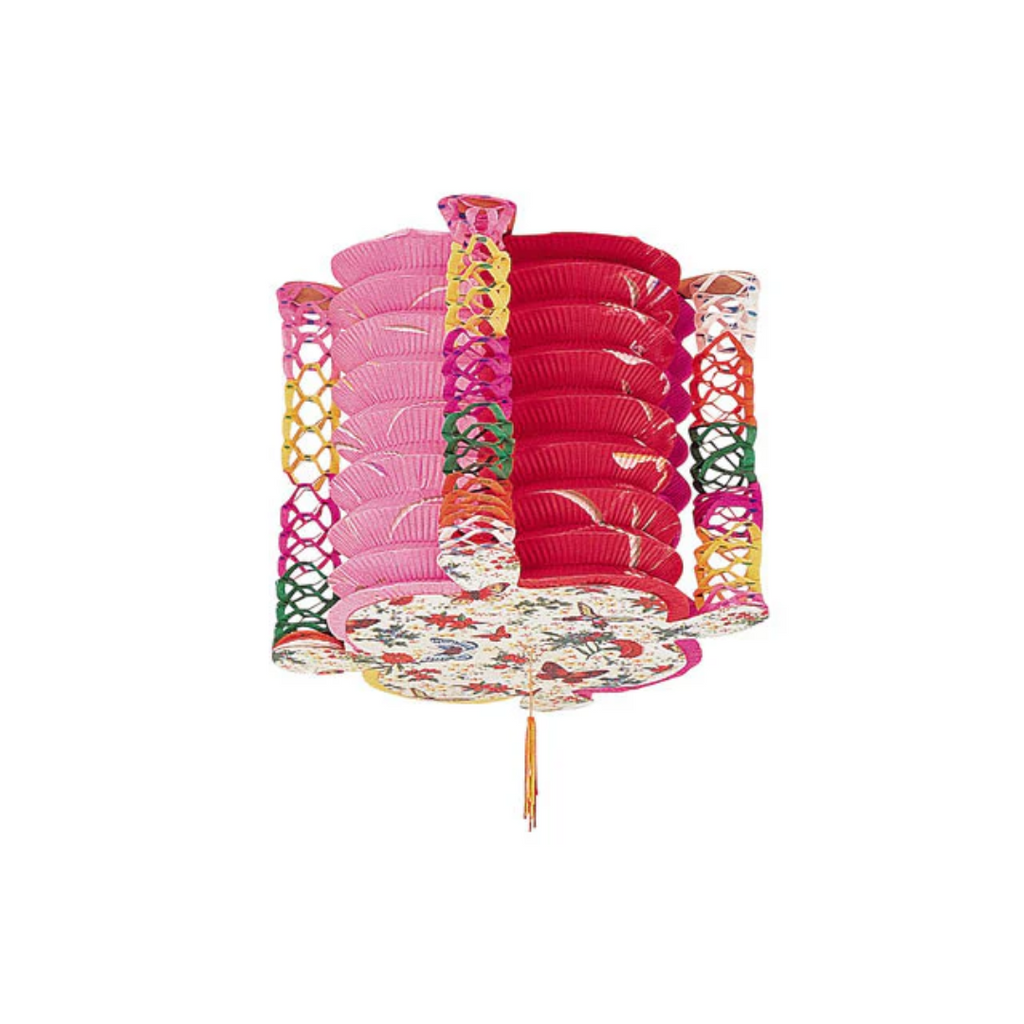 Accordion Festive Lantern with Side Columns (6 per pack)