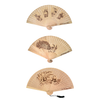 Sandalwood Scented Wooden Fan with Printed Design (Assorted)