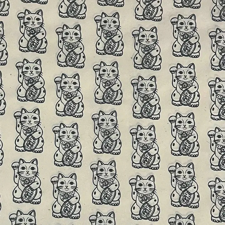 Handmade Nepal Silkscreen Paper - Lucky Cats