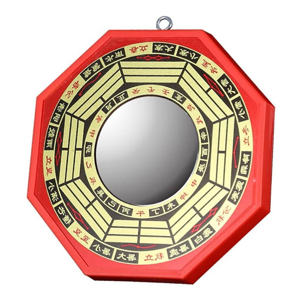 Bagua Convex Mirror - Red