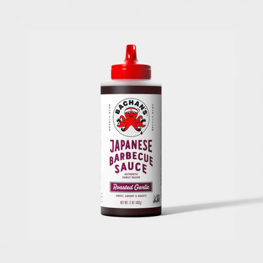 Bachan's Japanese Barbecue Sauce bottle with red cap on a white background