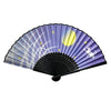 Blue Moon Cat Sakura Print Bamboo Hand Fan - 9 inch