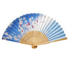Blue Sakura Sakura Print Bamboo Hand Fan - 9 inch