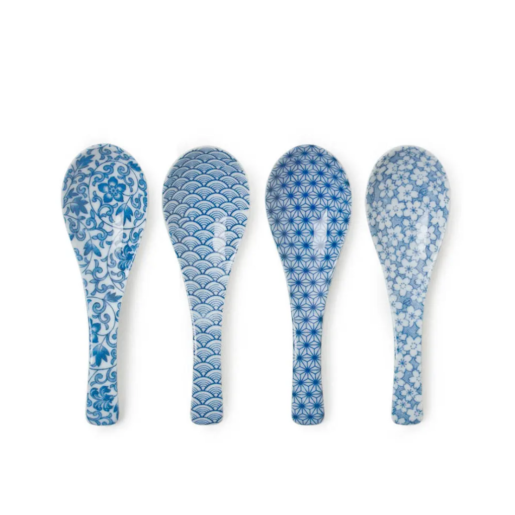 Blue on White Soup Spoon Set