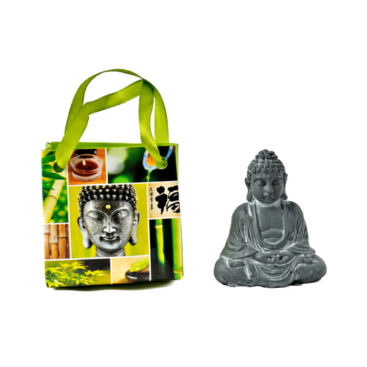 2.5" buddha next to 2.75" green buddha bag