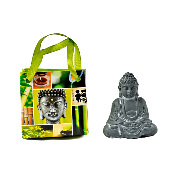 2.5" buddha next to 2.75" green buddha bag