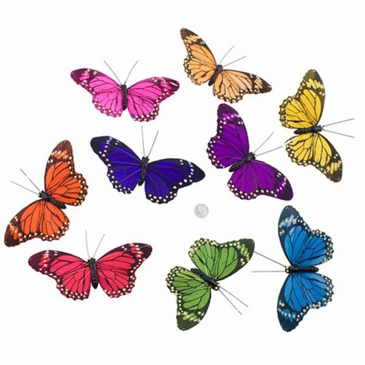 Rainbow Monarch Butterfly Garland (78 Inch)