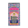 A rectangular box of Chikka Chikka Cardamom Fennel Seed Digestive, featuring a vibrant pink and turquoise patterned design with a central pink arch and yellow text.