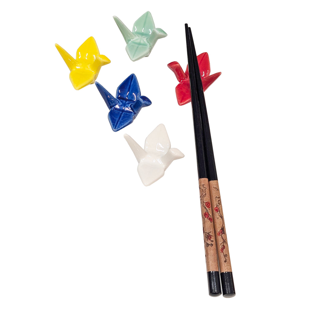 Ceramic Crane Chopstick Rest (Various Colors)