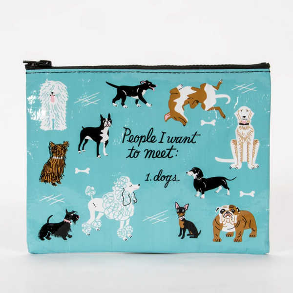 people i want to meet: dogs zipper pouch