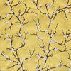 Handmade Nepal silkscreen paper: Peach Blossoms in yellow