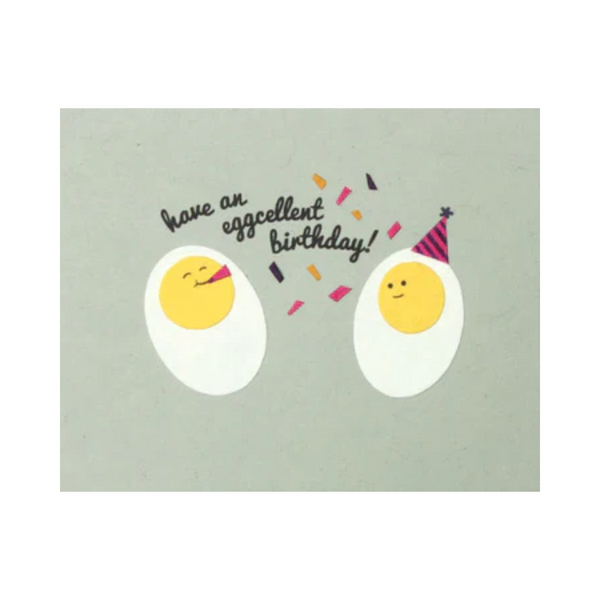 "eggcellent birthday" card from good paper