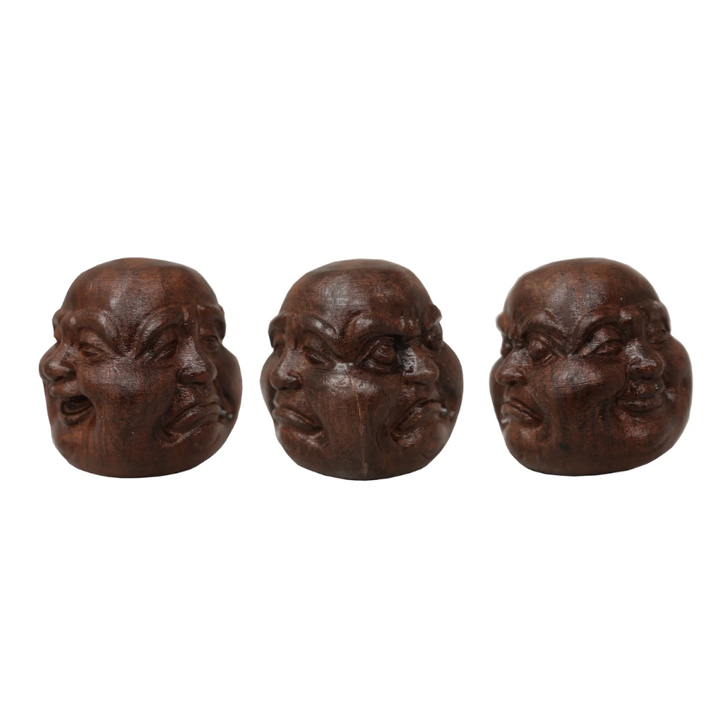 Four-Faced Buddha Head - Agarwood