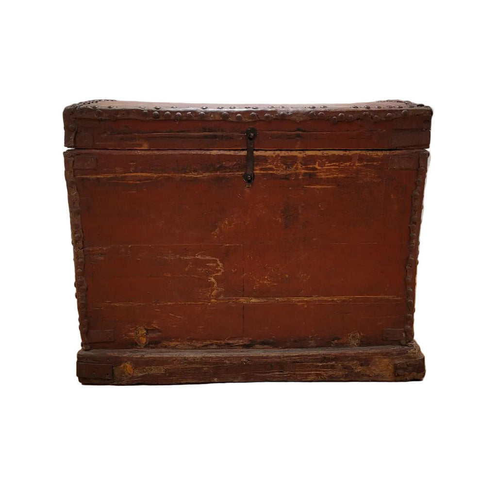 Vintage Wooden Trunk - Chestnut Brown
