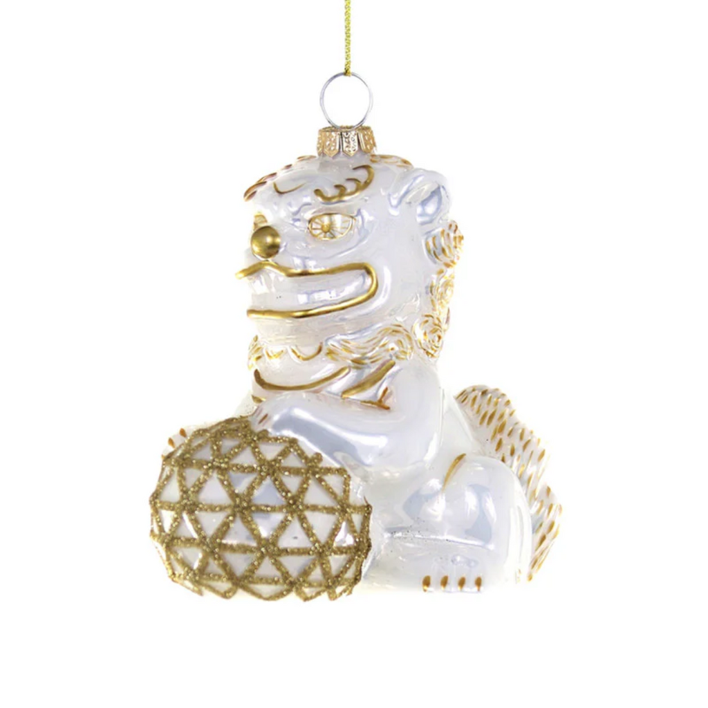 Guardian Foo Dog Glass Ornament