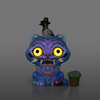 Colorful monster figurine with large yellow eyes on a gray background