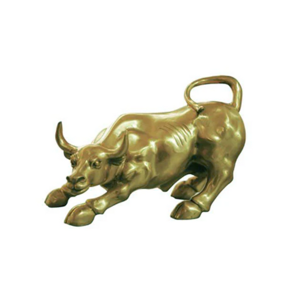 Copper color Bull statue 