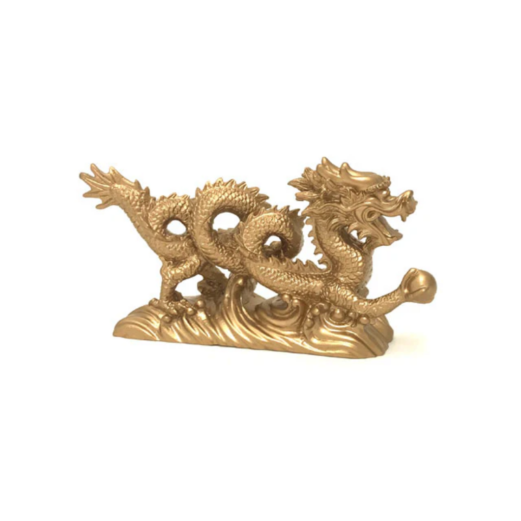 Dragon with Pearl On Sea - 6" Long