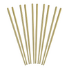 Set of gold metal chopsticks on a white background