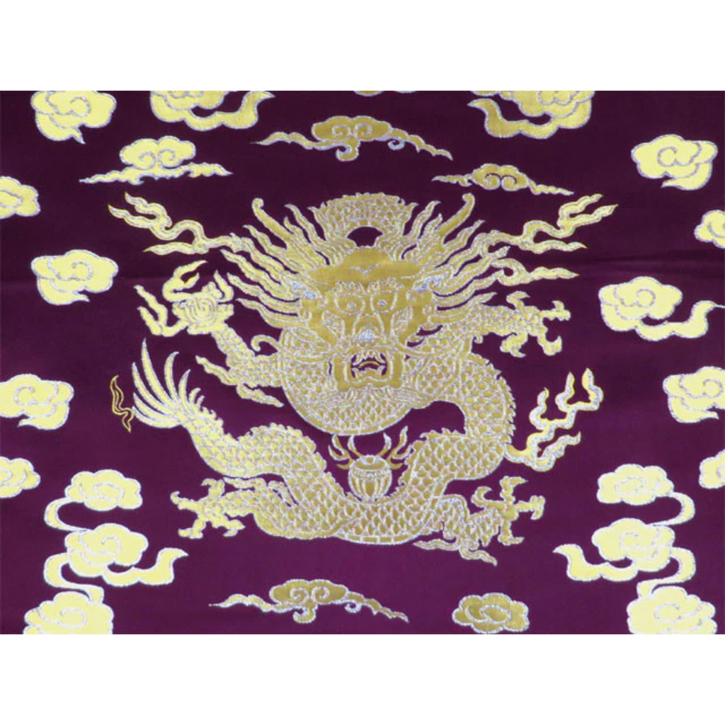 Dragon Cloud Brocade Fabric - Purple