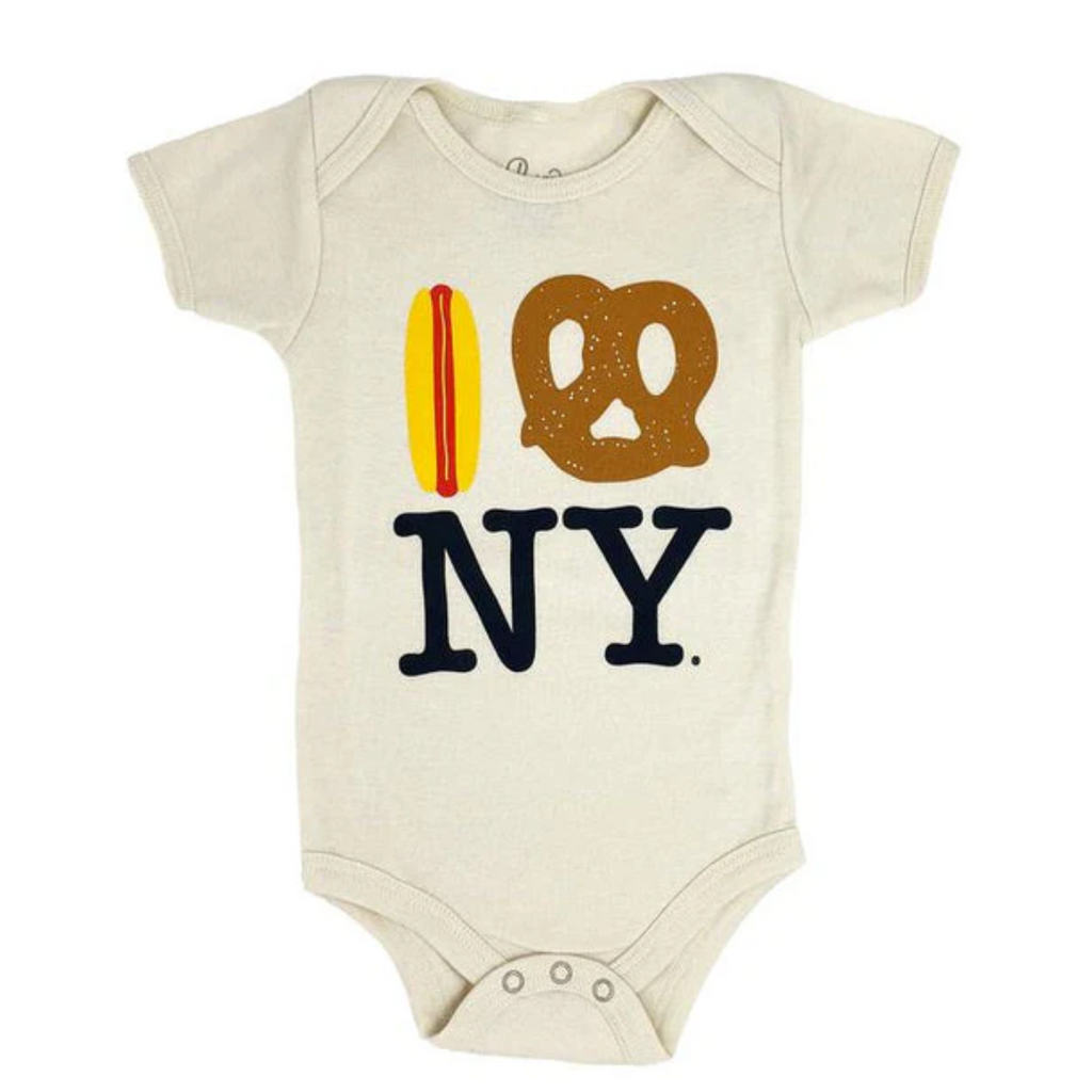 Hot Dog Pretzel NY Onesie