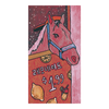 Cartoon horse on a red background with lemonade text