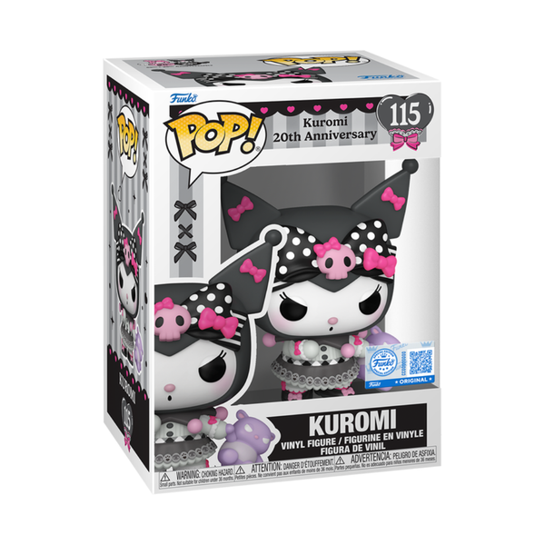 Funko Pop! vinyl figure of Kuromi in packaging with 20th Anniversary branding