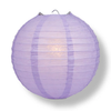 Lavender paper lantern on a white background