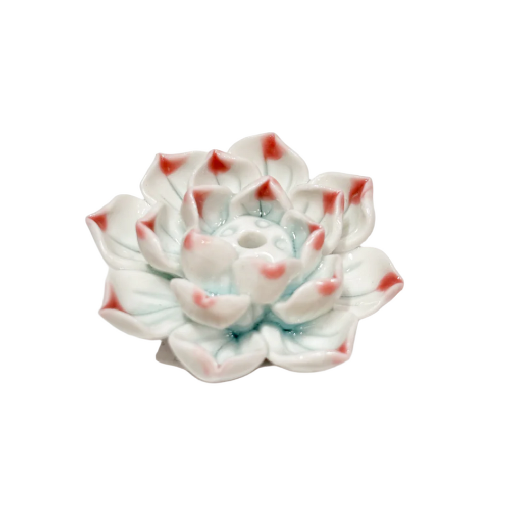 Ceramic Lotus Incense Holder - Pink