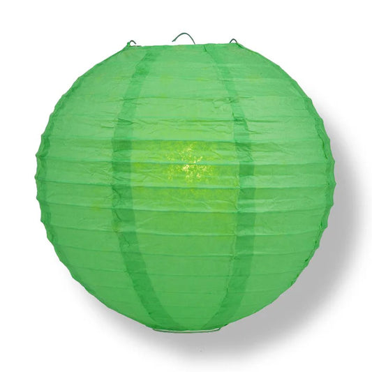 Emerald Green Wire Frame Spherical Paper Lantern