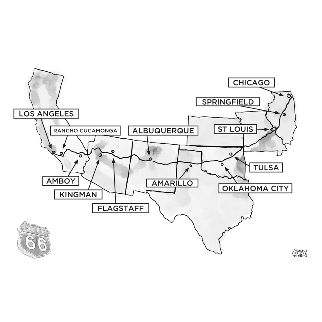 Map of Route 66