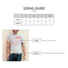 Sizing guide for unisex T-shirts