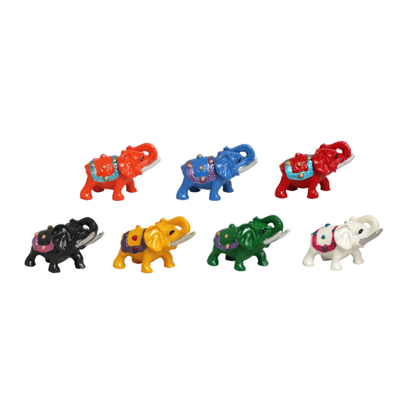 7 mini colorful figurine- elephants