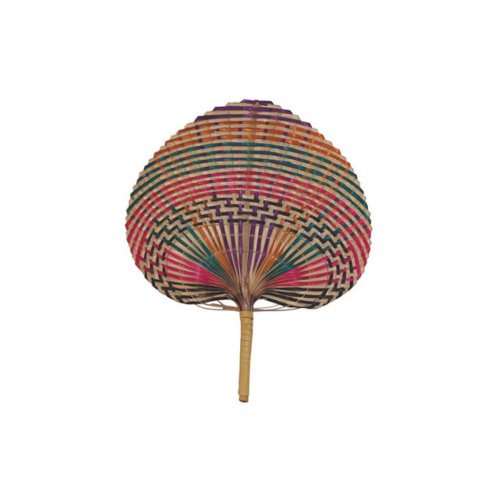 Multi-Color Braided Bamboo Fan